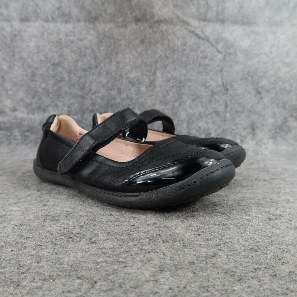 Olive & Edie Shoes Girls 1 Mary Jane Francis Classic Black Adjustable Strap Flat